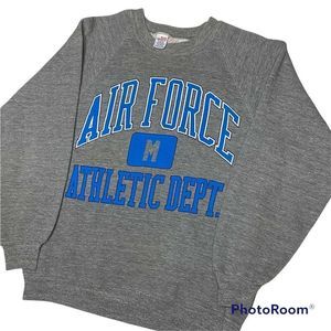 Vintage Air force Sweatshirt 80's Medium Tri Blend Super Weights Russel USA MADE